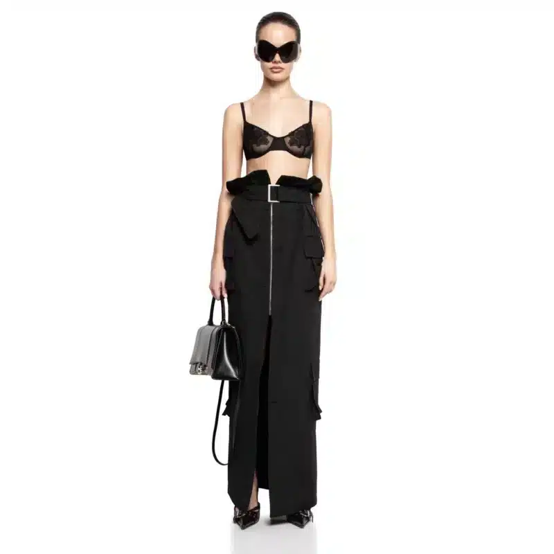 High-Waisted Utility Long Skirt - Beniz Kloset