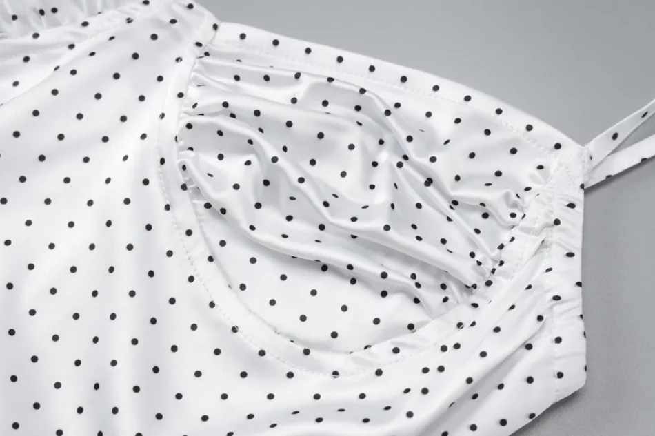 Dotted Spaghetti Strap Midi Dress