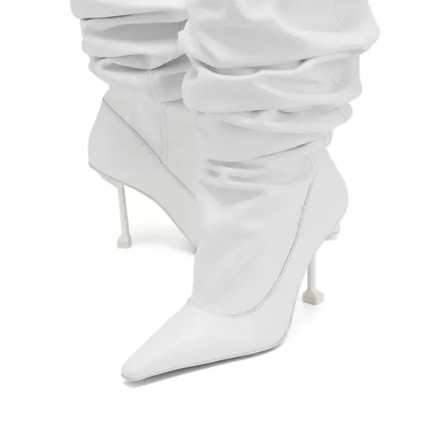 slouchy stiletto knee boots