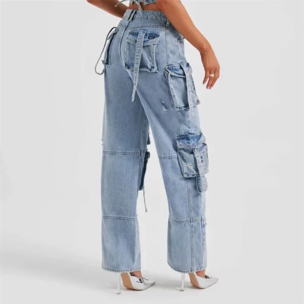 utility cargo denim pants - Beniz Kloset - Online shop women's