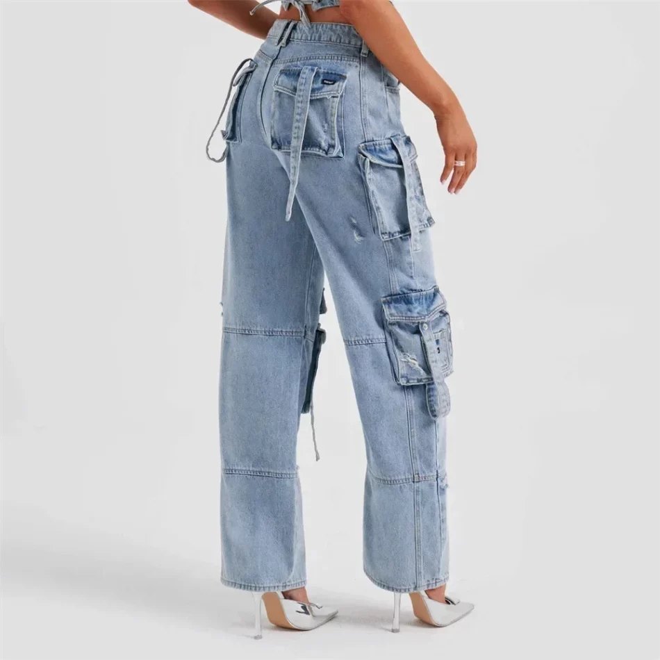 utility cargo denim pants - Beniz Kloset - Online shop women's
