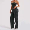 utility cargo denim pants - Beniz Kloset - Online shop women's