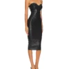 Black Bustier Bodycon Midi Dress- Beniz Kloset