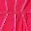 Red Corset Mesh Sheer Bodysuit - Beniz Kloset Online Shop Women Clothing