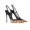 Leopard Print Slingback Heels Beniz Kloset - Women's online shoes shop