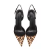 Leopard Print Slingback Heels Beniz Kloset - Women's shoes shop
