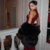 Burgundy Sequin Halter Fishtail Gown