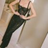 lace see through dress