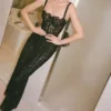 lace see through dress