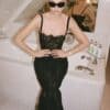 lace see through dress