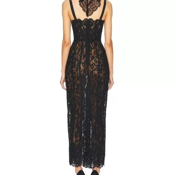 lace see through dress