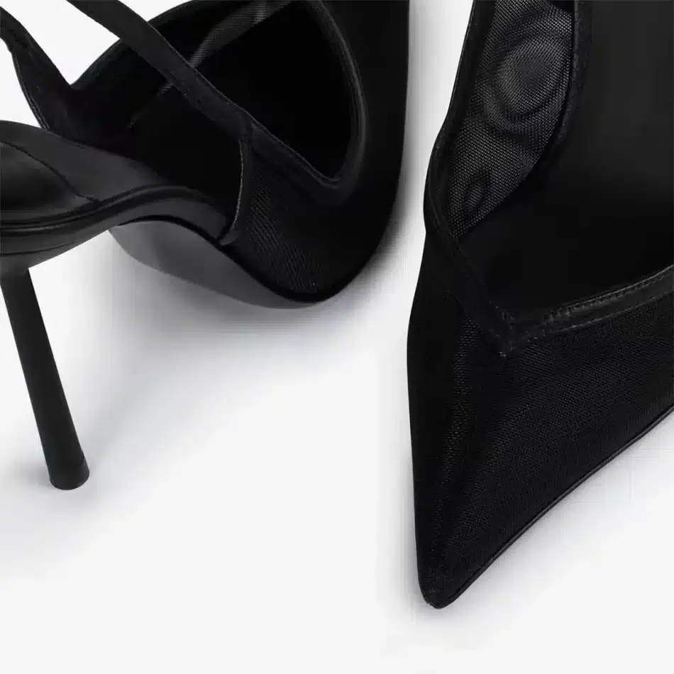 Textured Slingback Stiletto Heels