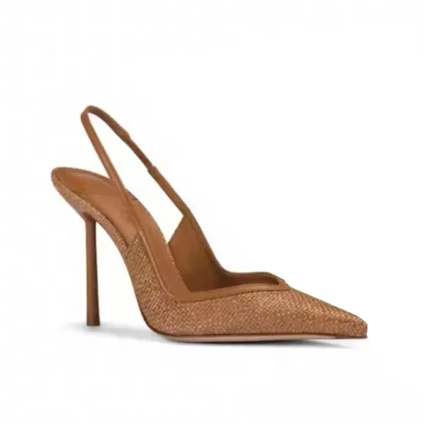 Textured Slingback Stiletto Heels