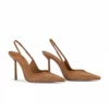 Textured Slingback Stiletto Heels