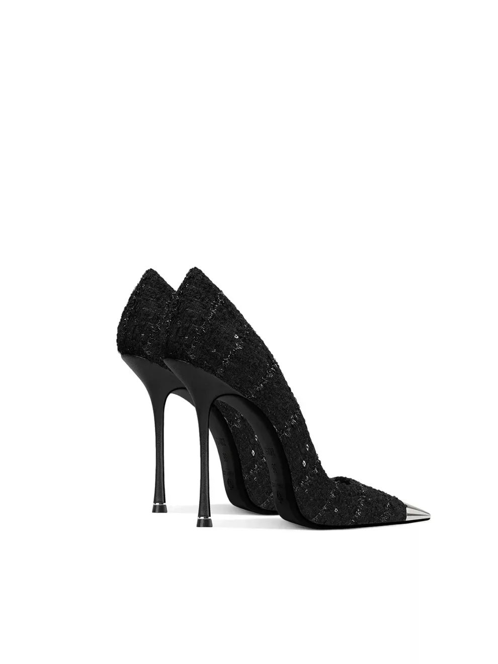 Tweed Chrome Square Pumps