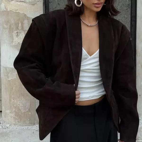 Vintage Suede Oversized Jacket 5