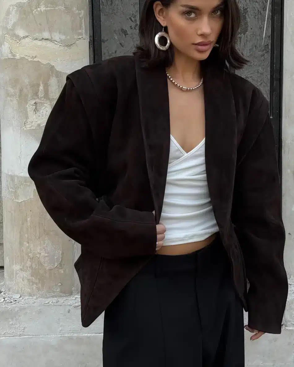 Vintage Suede Oversized Jacket 5