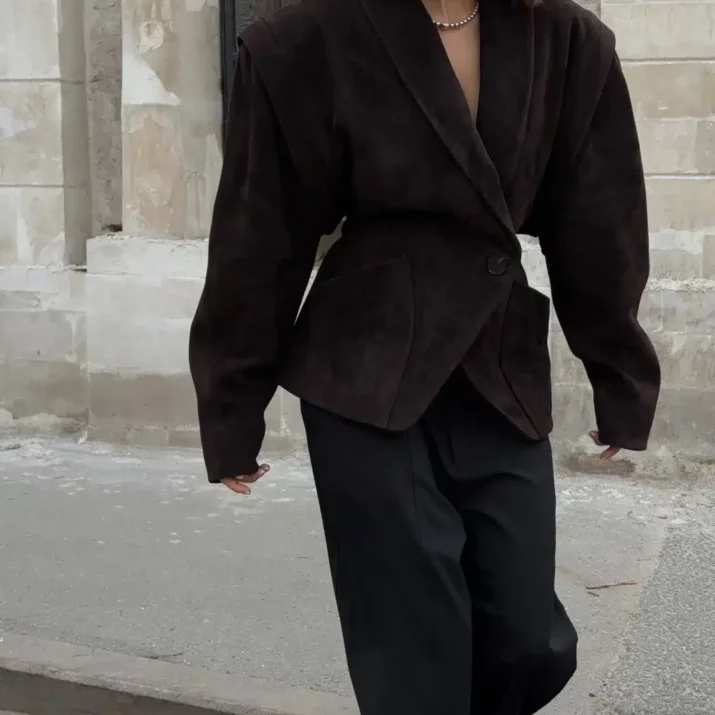 Vintage Suede Oversized Jacket 5