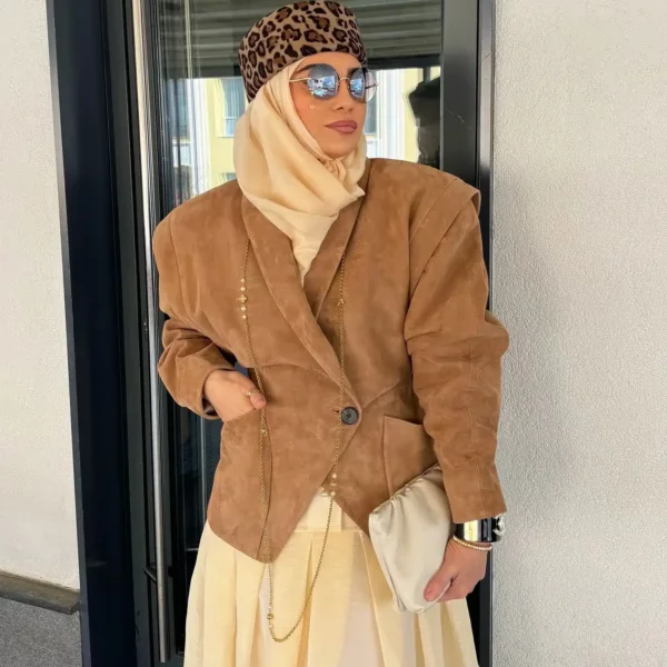 Vintage Suede Oversized Jacket 5