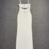 white pearl cutout Dress-Beniz Kloset Women Stylish and Chic Online Shop
