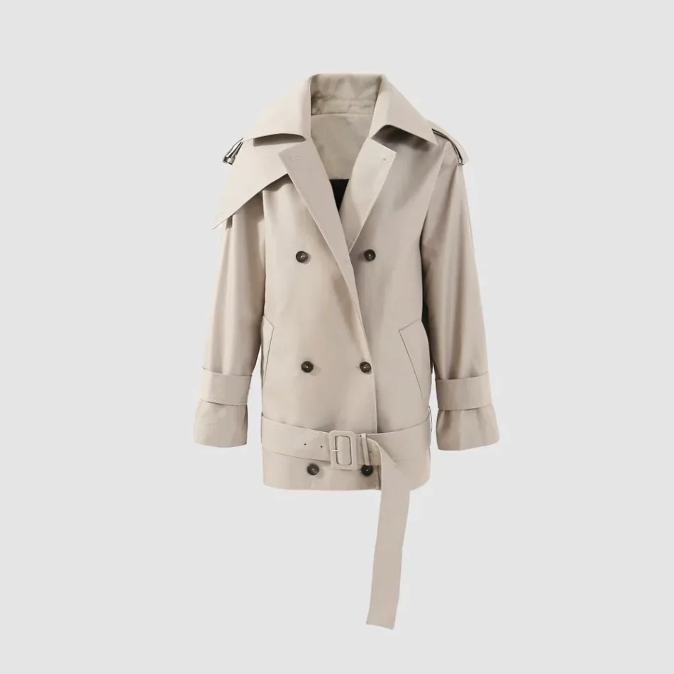 Oversized Short Trench Coat