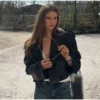 Cropped Black Faux Leather Jacket