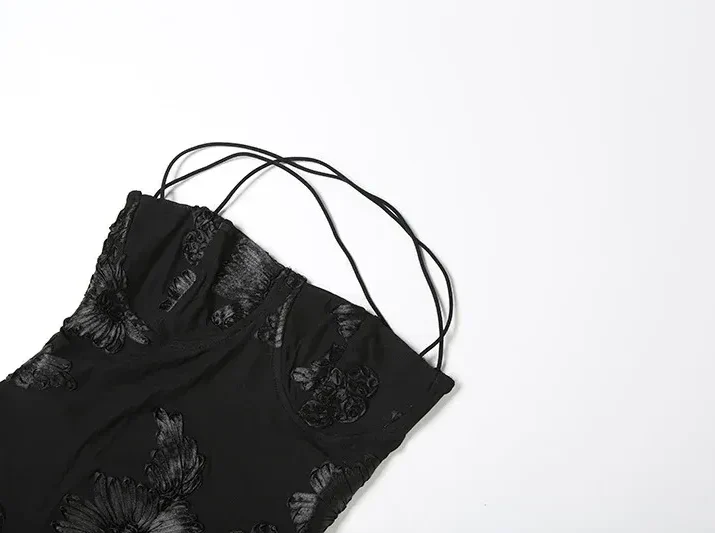 Floral Lace-Up Gown