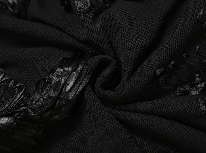 Floral Lace-Up Gown