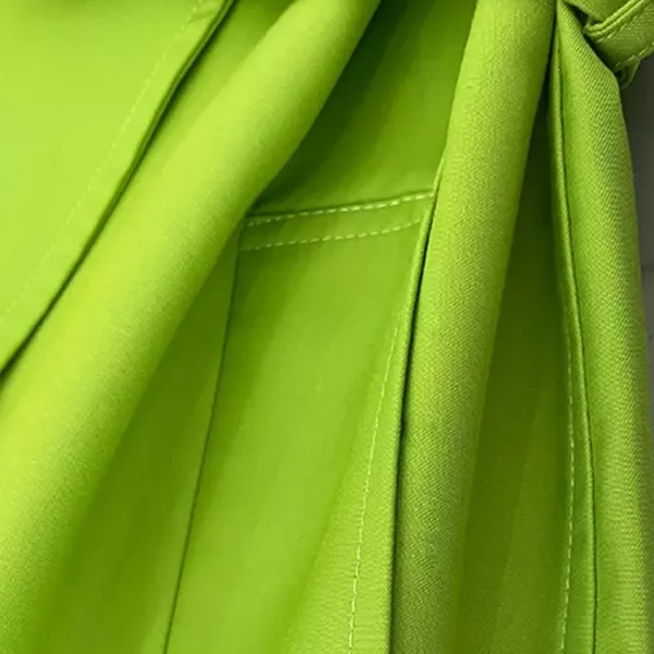 Lime Green Oversized Trench Coat