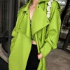 Lime Green Trench Coat