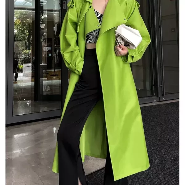Lime Green Trench Coat
