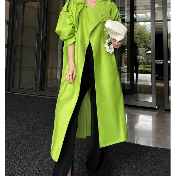 Lime Green Trench Coat