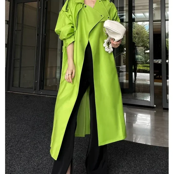 Lime Green Trench Coat