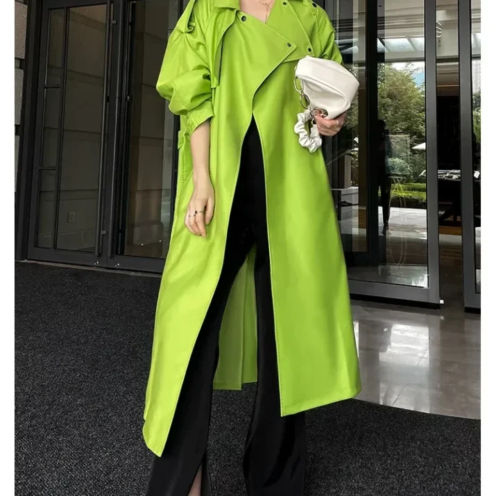 Lime Green Trench Coat