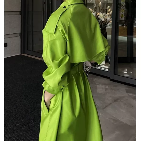 Lime Green Trench Coat