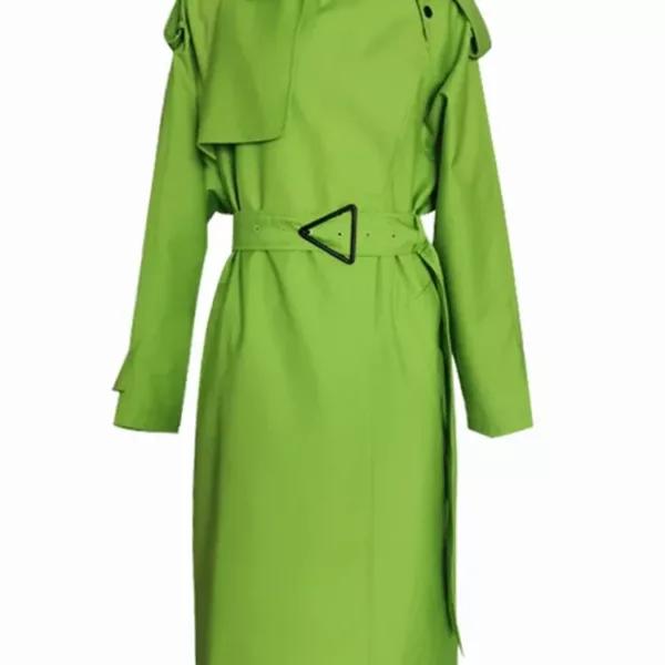 Lime Green Oversized Trench Coat