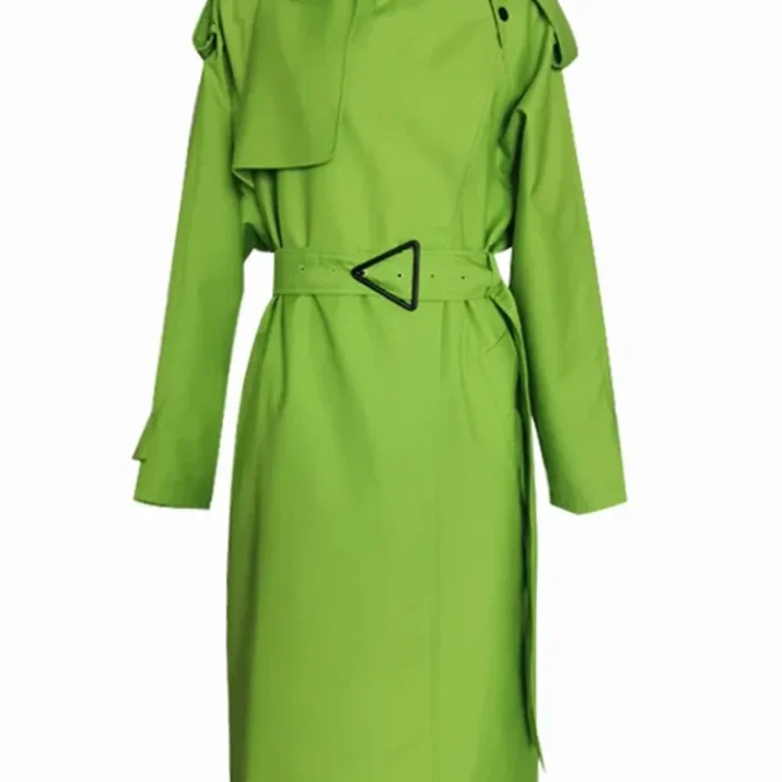 Lime Green Oversized Trench Coat