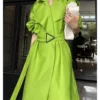 Lime Green Trench Coat