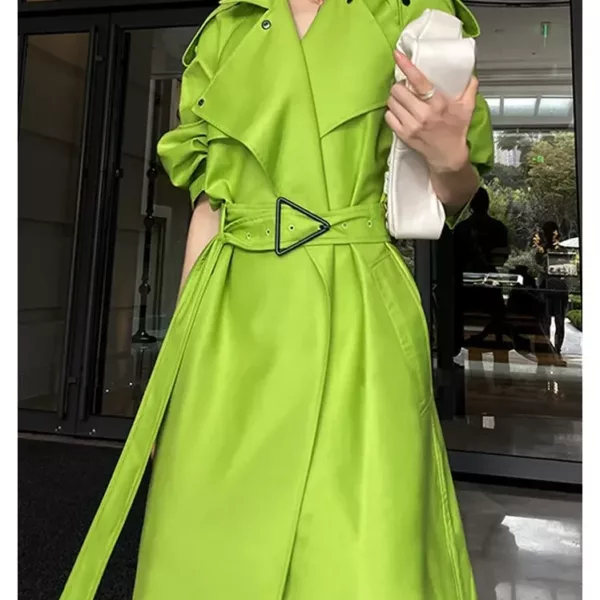 Lime Green Trench Coat