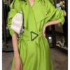 Lime Green Trench Coat