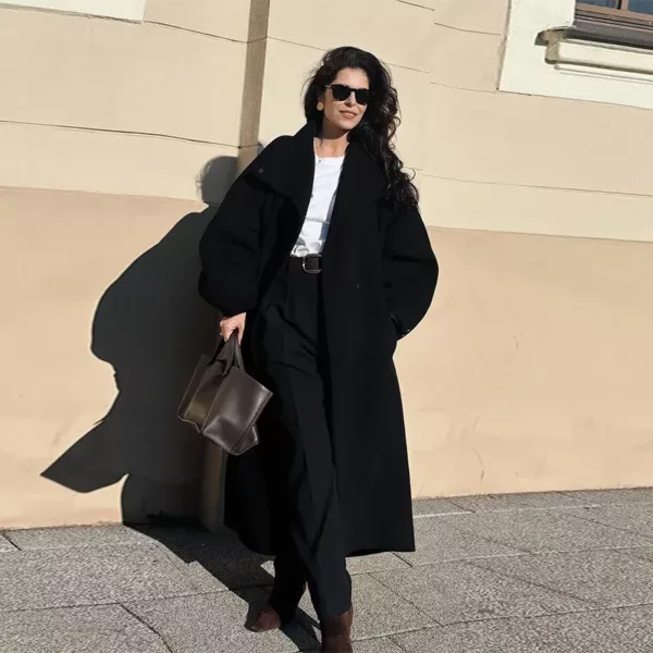 Oversized Batwing Sleeve Coat