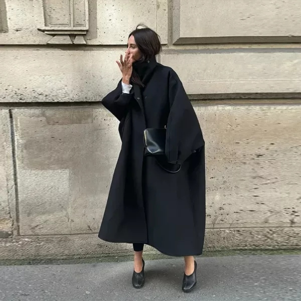 Oversized Batwing Sleeve Coat