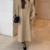 Oversized Batwing Sleeve Coat