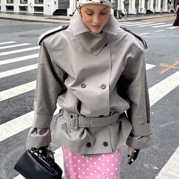 Oversized Short Trench Coat