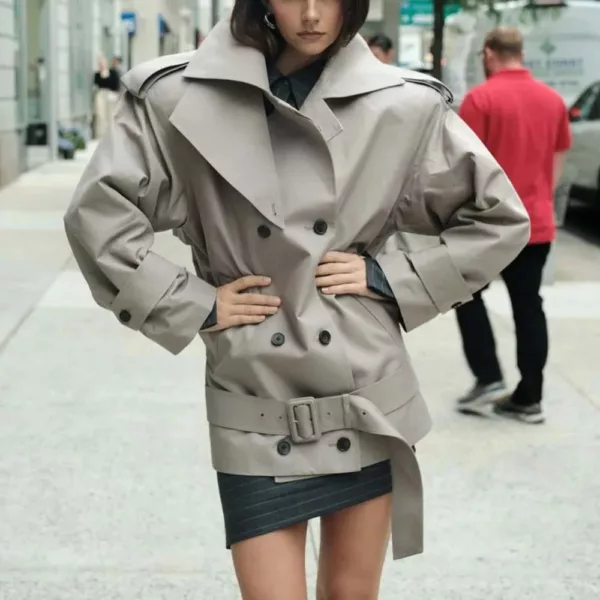 Oversized Short Trench Coat