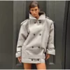 Oversized Short Trench Coat