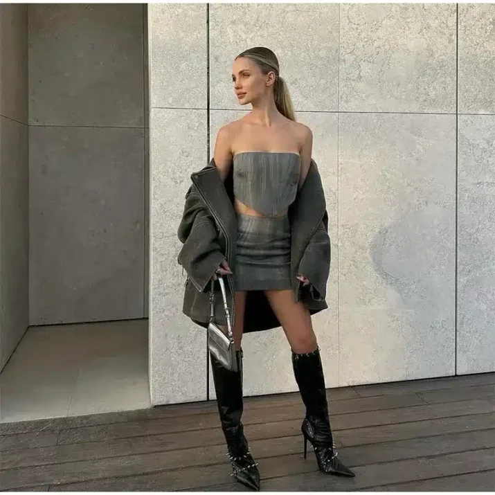 Oversized Suede Biker Jacket