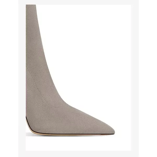 Pointy Stiletto Ankle Boots in gray