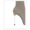 Pointy Stiletto Ankle Boots in gray