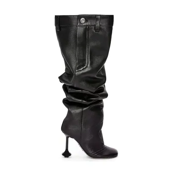 Slouchy Pockets Knee Boots